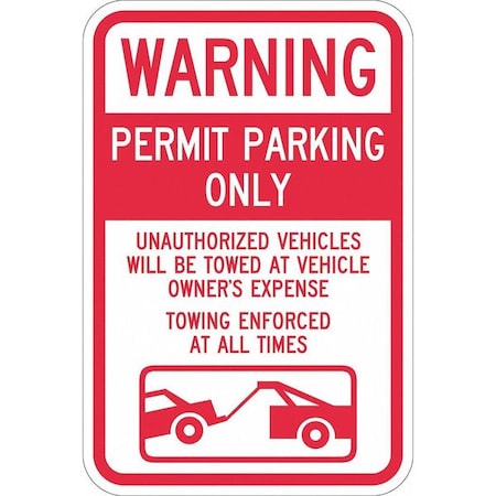 Lyle Permit Parking Sign, 18" x 12, T1-1064-DG_12x18 T1-1064-DG_12x18