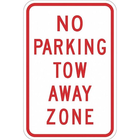 Lyle No Parking Tow Away Zone Sign, 18" x 12, T1-1153-EG_12x18 T1-1153-EG_12x18