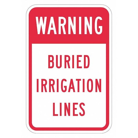 Lyle Warning Sign, 18 in H, 12 in W, Aluminum, Vertical Rectangle, English, T1-1404-HI_12x18 T1-1404-HI_12x18