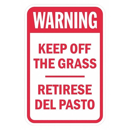 Lyle Facility Sign, 18 in H, 12 in W, Aluminum, Vertical Rectangle, English, Spanish, T1-1418-EG_12x18 T1-1418-EG_12x18