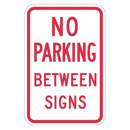 Lyle No Parking Between Sign, 18" x 12, T1-2917-DG_12x18 T1-2917-DG_12x18