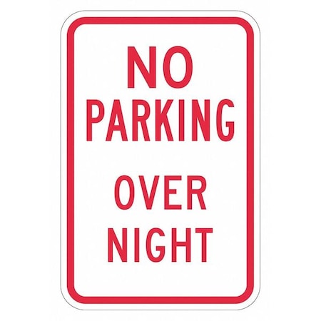 LYLE No Overnight Parking Sign, 18" x 12, T1-3018-EG_12x18 T1-3018-EG_12x18