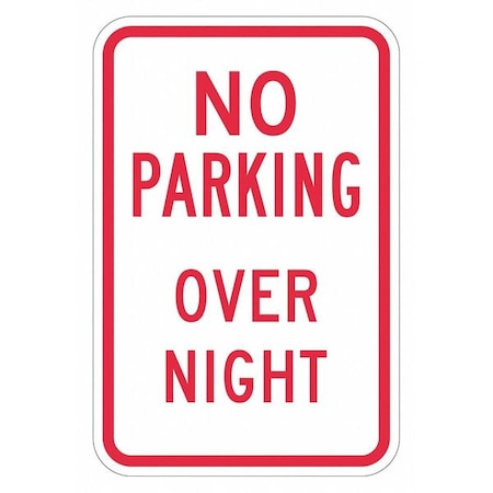 Lyle No Overnight Parking Sign, 18" x 12, T1-3018-EG_12x18 T1-3018-EG_12x18