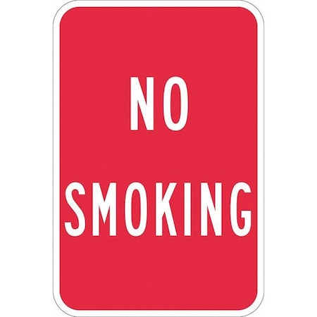 Lyle No Smoking Sign, 18 in H, 12 in W, Aluminum, Rectangle, English, T1-1212-EG_12x18 T1-1212-EG_12x18