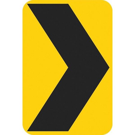Lyle Chevron Symbol Traffic Sign, 24 in H, 18 in W, Aluminum, Vertical , No Text, T1-1218-EG_18x24 T1-1218-EG_18x24