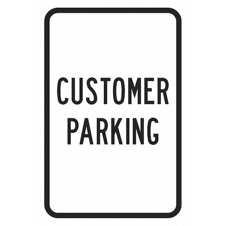 Lyle Customer Parking Sign, 18" x 12, T1-6210-EG_12x18 T1-6210-EG_12x18