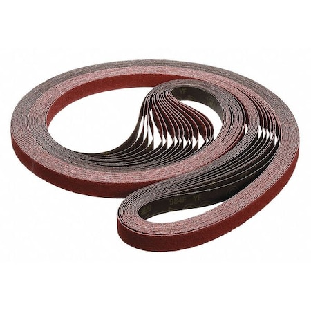 3M Cubitron Sanding Belt, 1 in W, 137 in L, Coated, Ceramic, 36 Grit, Extra Coarse, 984F, Maroon 7010292545