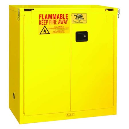 Condor Hazardous Material Storage Cabinet, 30 gal, 1 Shelves, Steel, 43 in W x 45 1/2 in H x 18 in D 45AE86