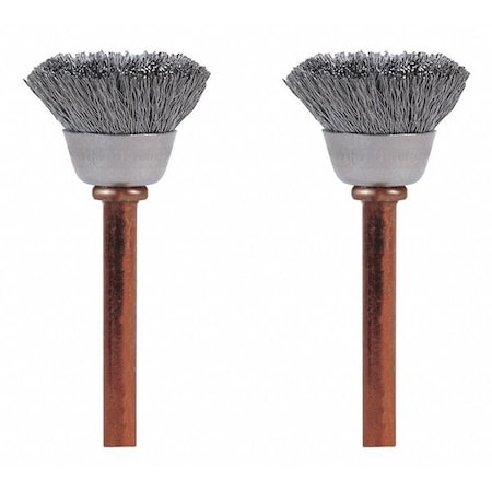 Dremel SS Brush, 1/2in. dia., 1-3/4in. L, PK2 531-02