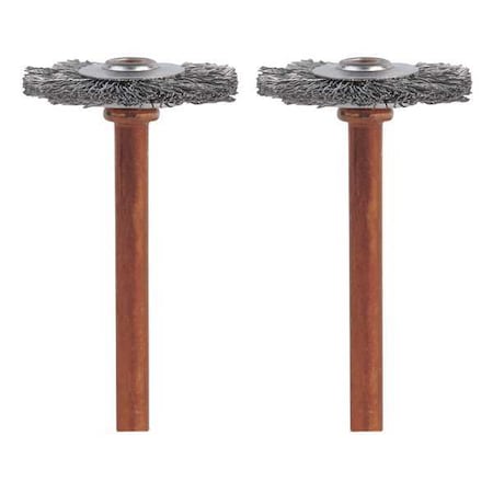 Dremel SS Brush, 3/4in. dia., 1-3/4in. L, PK2 530-02