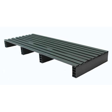 Zoro Select Recycled Rigid PVC Pallet, 18 in L, 48 in W, 4 in H, 500 lb Dynamic 05000235