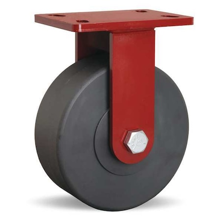 Hamilton Plte Caster, Rgd, Nylon, 8 in., 3200 lb. R-FM-83NYB