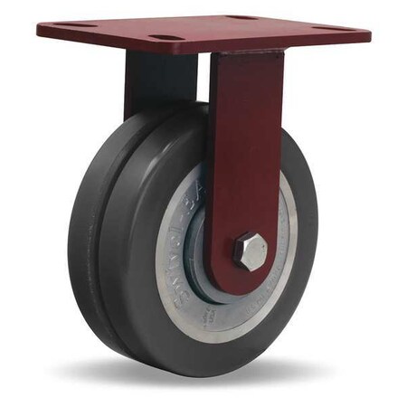 Hamilton Plte Caster, Rgd, Poly, 6 in., 2400 lb. R-HS-6SWC75D