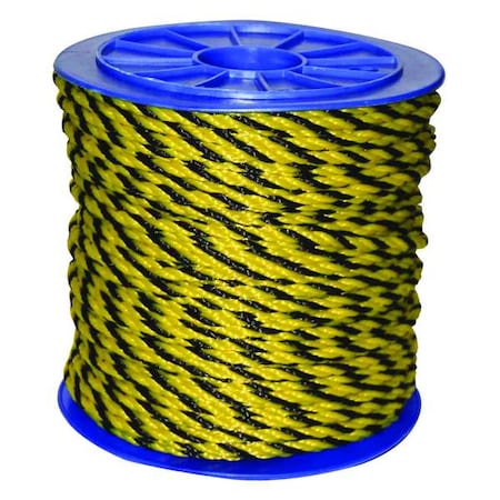 Zoro Select Rope, 600ft, Blk/Yllw, Polyprpylne 340100-00600-115