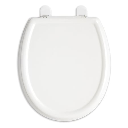 American Standard Toilet Seat With Cover, Solid Plastic, Elongated, White 5350110.020
