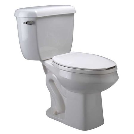 Zurn Tank Toilet, 1.1 gpf, Pressure Assist Tank, Floor Mount Mount, Elongated, White Z5571