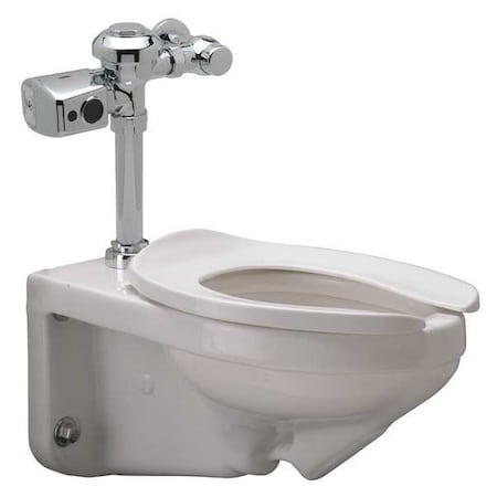 Zurn Flush Valve Toilet, 1.28 gpf, Siphon Jet, Wall Hung