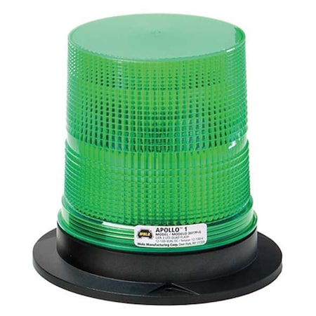 Wolo LED Warning Light, Green, 12/100VDC 3077P-G