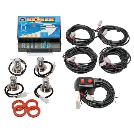 Wolo LED Hide-A-Way Strobe Light, Amber, 12-24V DC, Variable FPM, Permanent 8504-12AAAA