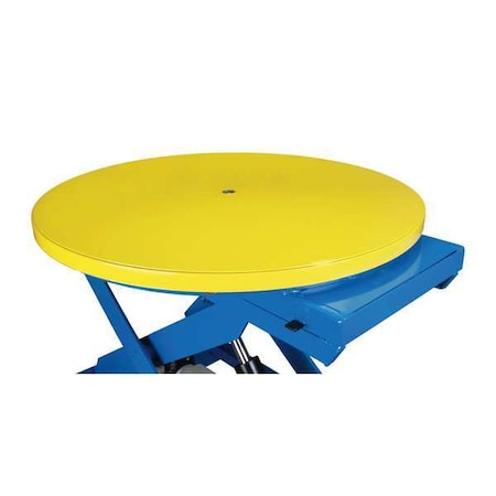 Bishamon Scissor Lift Table, Turntable, 3000 lb. Cap, 43"W, 43"L L3K-TT