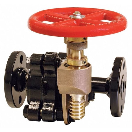 United Brass Works Gate Valve, 1 In., Flange, Carbon Steel 314008
