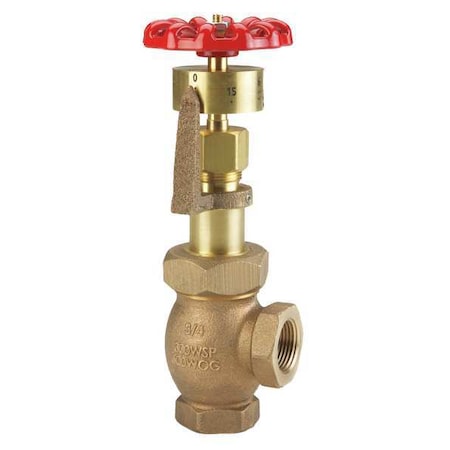 United Brass Works Gate Valve, 1/2 In., FNPT, Bronze 294000