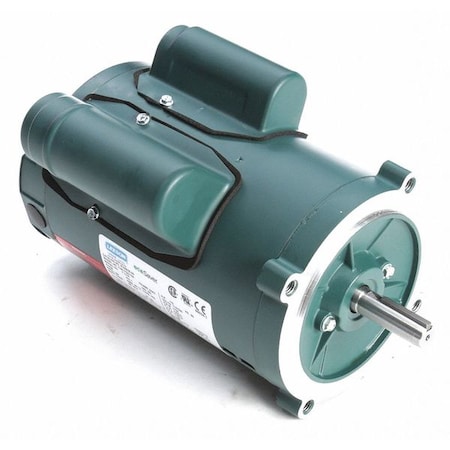 Leeson Capacitor-Start/Run General Purpose Motor, 1/2 hp HP, 115/230V AC Voltage, 56C Frame E100025.00