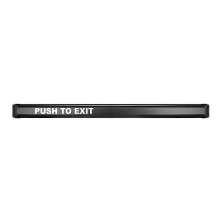 Securitron Push to Exit Bar, DPDT, SurfaceMounted, Blk EMB-BK