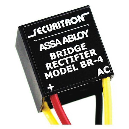 Securitron Bridge Rectifier, Plastic, Anodized, For Use With: Power Systems Includes: (2) Keys BR-4