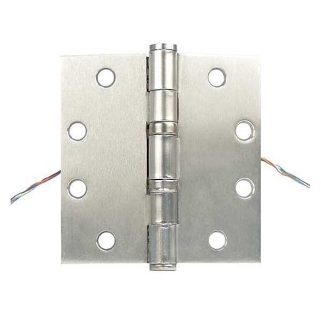 Securitron Electrified Hinge, Stainless Steel, Gray Enamel, Includes: 6 in Pigtail Cable EH-40