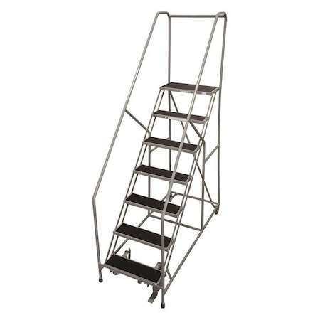 Cotterman 100 in H Steel Rolling Ladder, 7 Steps, 450 lb Load Capacity 1207R2630A2E24B4C1P6