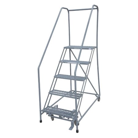 Cotterman 80 in H Steel Rolling Ladder, 5 Steps, 450 lb Load Capacity 1205R2630A2E24B4C1P6