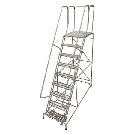 Cotterman 120 in H Steel Rolling Ladder, 9 Steps, 450 lb Load Capacity 1509R2632A2E20B4W4C1P6