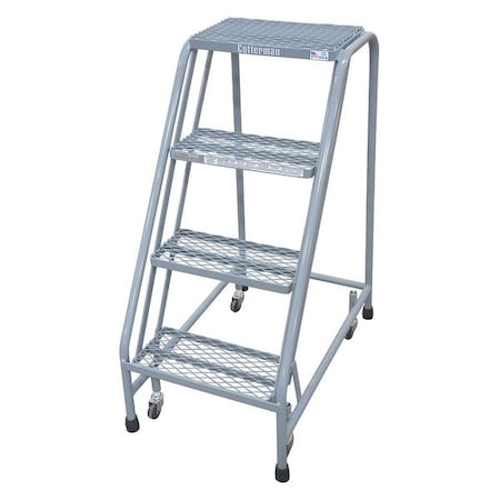 Cotterman 40 in H Steel Rolling Ladder, 4 Steps, 450 lb Load Capacity 1004N1820A6E10B3C1P6