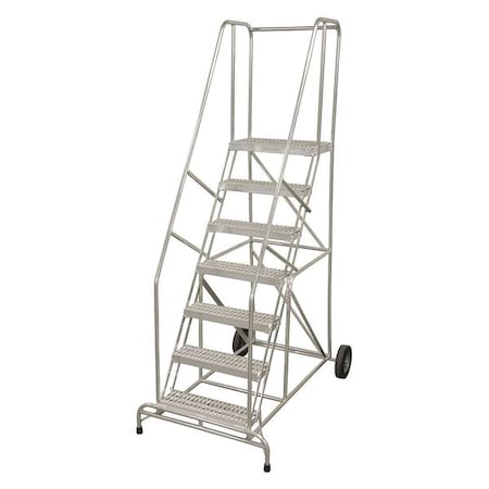 Cotterman 100 in H Aluminum Wheelbarrow Ladder, 7 Steps, 350 lb Load Capacity AW07R1830A4C50P6