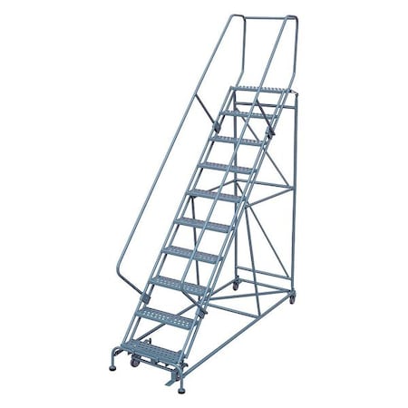 Cotterman 130 in H Steel Rolling Ladder, 10 Steps, 450 lb Load Capacity 1710R2632A6E24B4W5C1P6