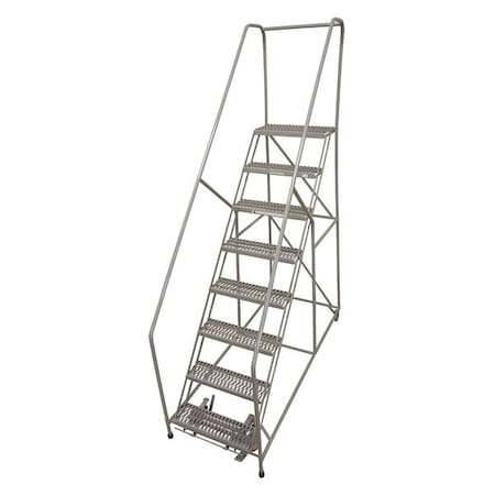 Cotterman 100 in H Steel Rolling Ladder, 8 Steps, 450 lb Load Capacity 1208R1824A2E12B4C1P6