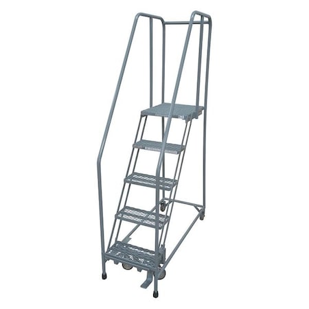 Cotterman 80 in H Steel Rolling Ladder, 5 Steps, 450 lb Load Capacity 1505R2630A2E30B4W4C1P6