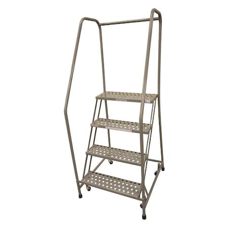 Cotterman 70 in H Stainless Steel Rolling Ladder, 4 Steps, 450 lb Load Capacity 1004R2630A1E10B3SSP3