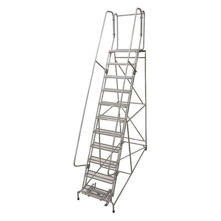 Cotterman 140 in H Steel Rolling Ladder, 11 Steps, 450 lb Load Capacity 1511R2632A2E30B4W4C1P6