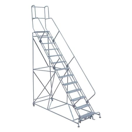 Cotterman 172 in H Steel Rolling Ladder, 13 Steps, 450 lb Load Capacity 1713R2642A3E24B4W5C1P3