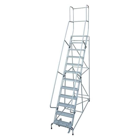 Cotterman 150 in H Steel Rolling Ladder, 12 Steps, 450 lb Load Capacity 1512R2632A2E30B4W4C1P3