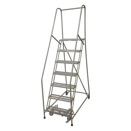Cotterman 100 in H Steel Rolling Ladder, 7 Steps, 450 lb Load Capacity 1007R2630A2E30B4C1P6