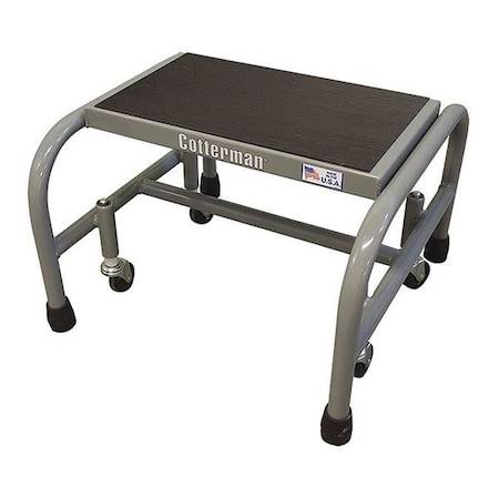 Cotterman Rolling Step, 2 Steps, 20 in Overall Height, Steel, Gray 1002N1818A2E10B3C1P1