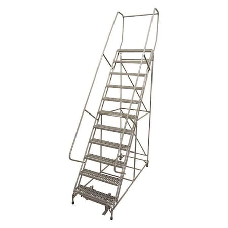 Cotterman 162 in H Steel Rolling Ladder, 12 Steps, 450 lb Load Capacity ...