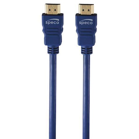 SPECO TECHNOLOGIES HDMI Cable, 50 ft. L, Blue, Triple SHLD HDCL50