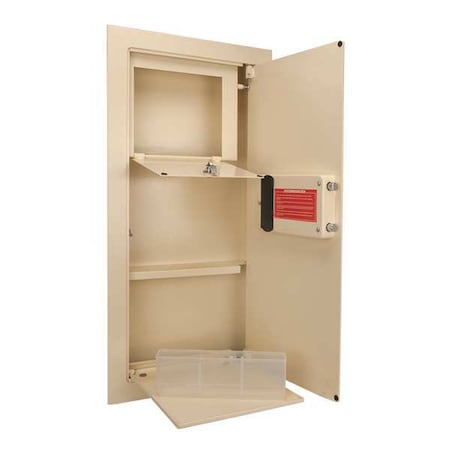 Barska Wall Safe, 1.77 cu ft, 48 lb, Not Rated Fire Rating AX12408