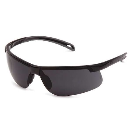 Pyramex Ever-Lite(R), Safety Glasses, Anti-Scratch, Gray Lens, Black Frame, Half-Frame SB8623D