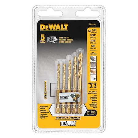 Dewalt 5 PC Titanium IR Set DD5155
