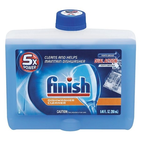 FINISH Dishwasher Cleaner, Bottle, Liquid, PK6 RAC95315